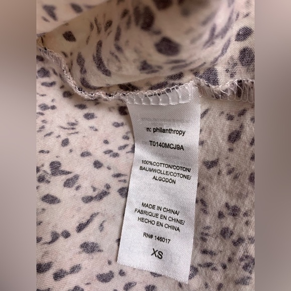 N:PHILANTHROPY
HARLOW PRINTED DISTRESSED T-SHIRT Pink Leopard Print New XS - Picture 10 of 12